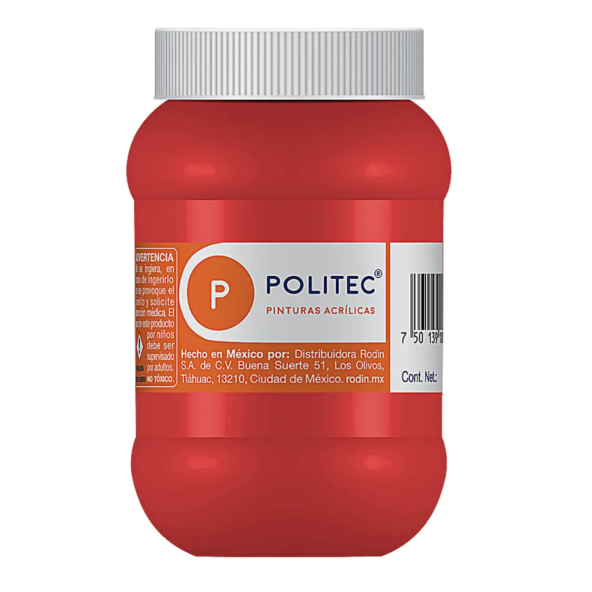 Pintura Acrílica De 500 ml Elegir Color ROJO 314 - politec - vista lateral