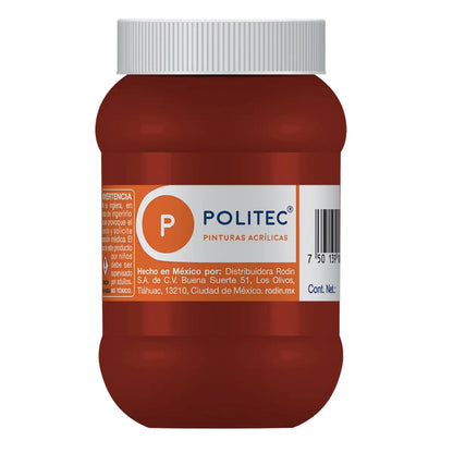 Pintura Acrílica De 500 ml Elegir Color ROJO OXIDO 305 - politec - detalle
