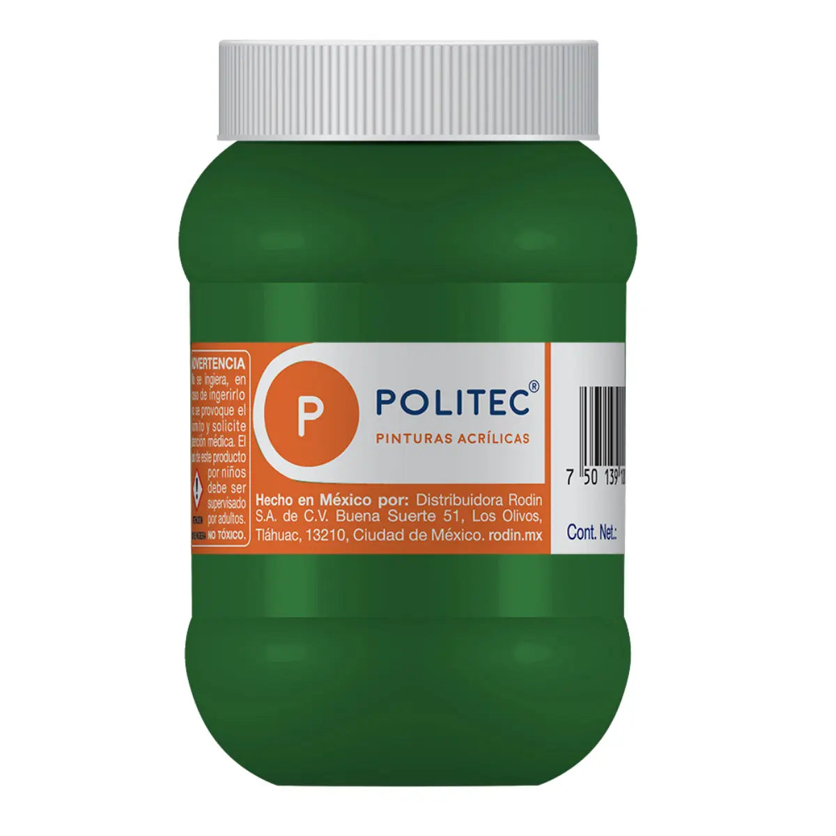 Pintura Acrílica De 500 ml Elegir Color VERDE ORO 330 - politec - vista lateral