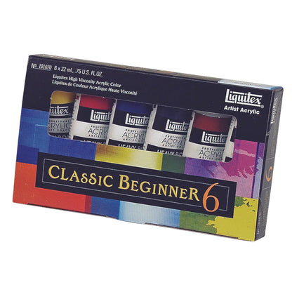 Set Clásico Con 6 Tubos De Pintura Acrílica De 59ml Colores Espesos Liquitex - Liquitex