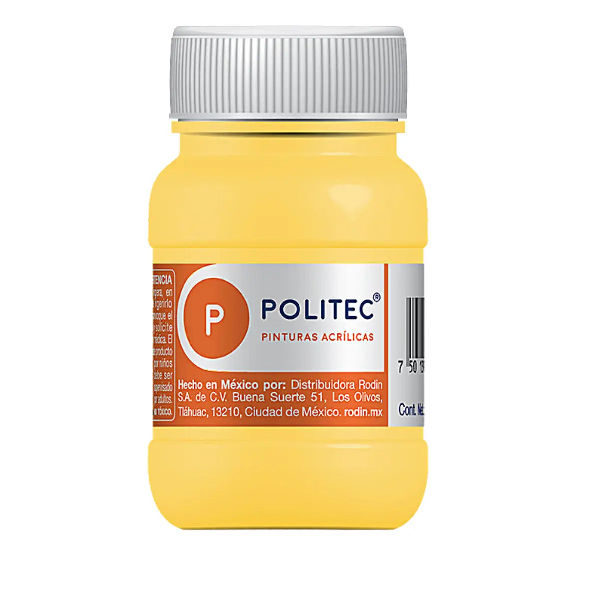 Pintura Acrílica Politec De 100 ml Colores a Elegir Amarillo Claro 327 - politec