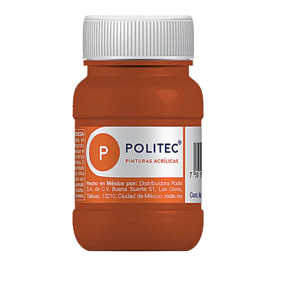 Pintura Acrílica Politec De 100 ml Colores a Elegir Rojo Oxido 305 - politec