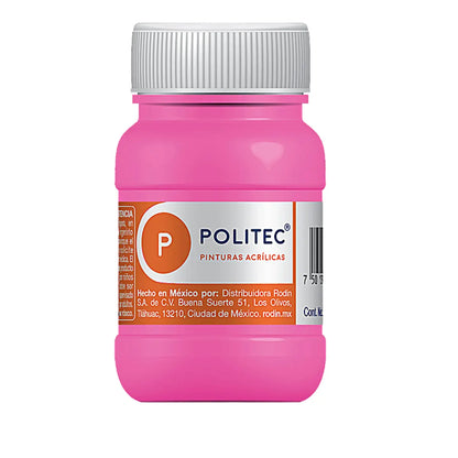 Pintura Acrílica Politec De 100 ml Colores a Elegir Carmin Claro 323 - politec