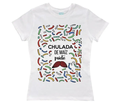 Playera Chulada Blanco / EEG / Dama - Coveme - vista lateral