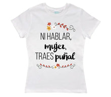 Playera Ni Hablar Mujer Blanco / EEG / Dama - Coveme - vista lateral