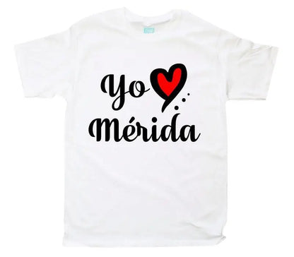 Playera Yo Amo Mérida Blanco / EEG / Caballero - Ball - vista lateral
