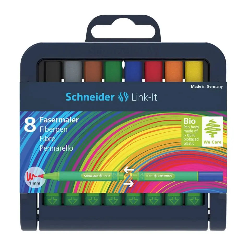 SCHNEIDER - ESTUCHE CON 8 PLUMINES FIBREPEN LINK-IT 1 MM Schneider