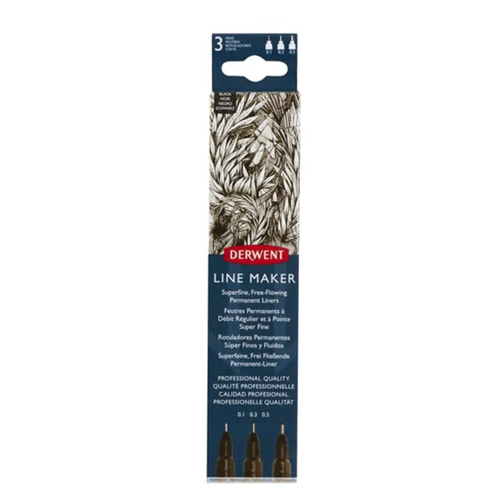 Derwent - Set con 3 piezas de line maker  negro ( 0.1-0.3-0.5 ) # 2305560 Derwent - Set con 3 piezas de line maker  negro ( 0.1-0.3-0.5 ) # 2305560 - DERWENT