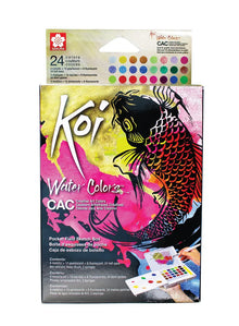 KOI - Set de acuarela portátil con 24 colores - Sakura