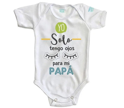 Body Bebe Solo Para Mi Papá Managa Corta / Blanco / 24 - Coveme - vista lateral