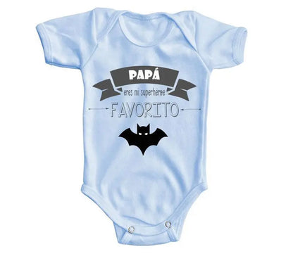 Body Bebé Papá Tu Eres Mi Superhéroe Favorito Azul / 24 - PLASH - vista lateral