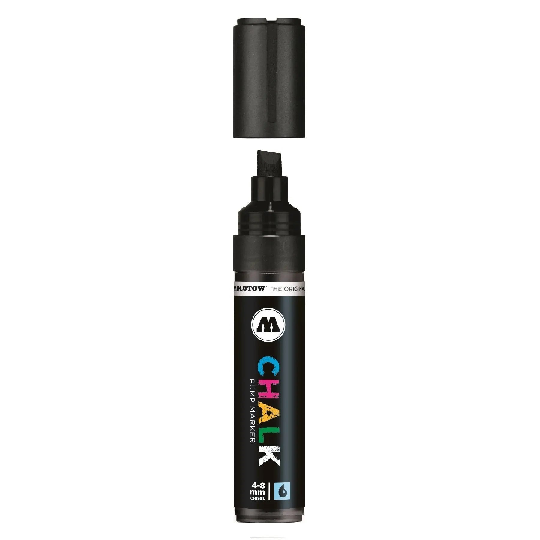 MOLOTOW - Marcador chalk punta biselada 4-8 mm NEON BLUE No.009 | #00a6de | neón | ? | mate / 4-8 mm - Molotow