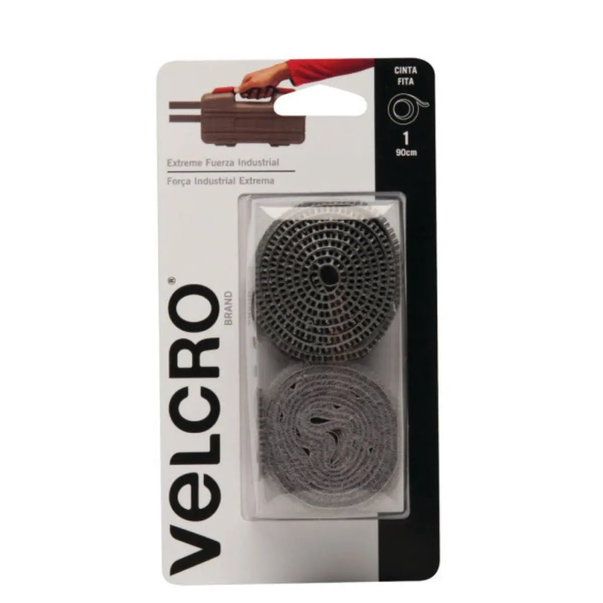 Cinta Adhesiva Fijación Extrema VELCRO® Alta Resistencia Titanio - Velcro - vista lateral
