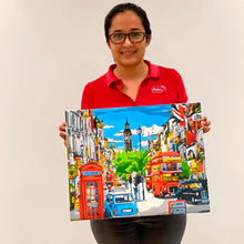 PINTA POR NUMERO 40X50 UN DIA EN LONDRES - Diako Nuevos - vista trasera