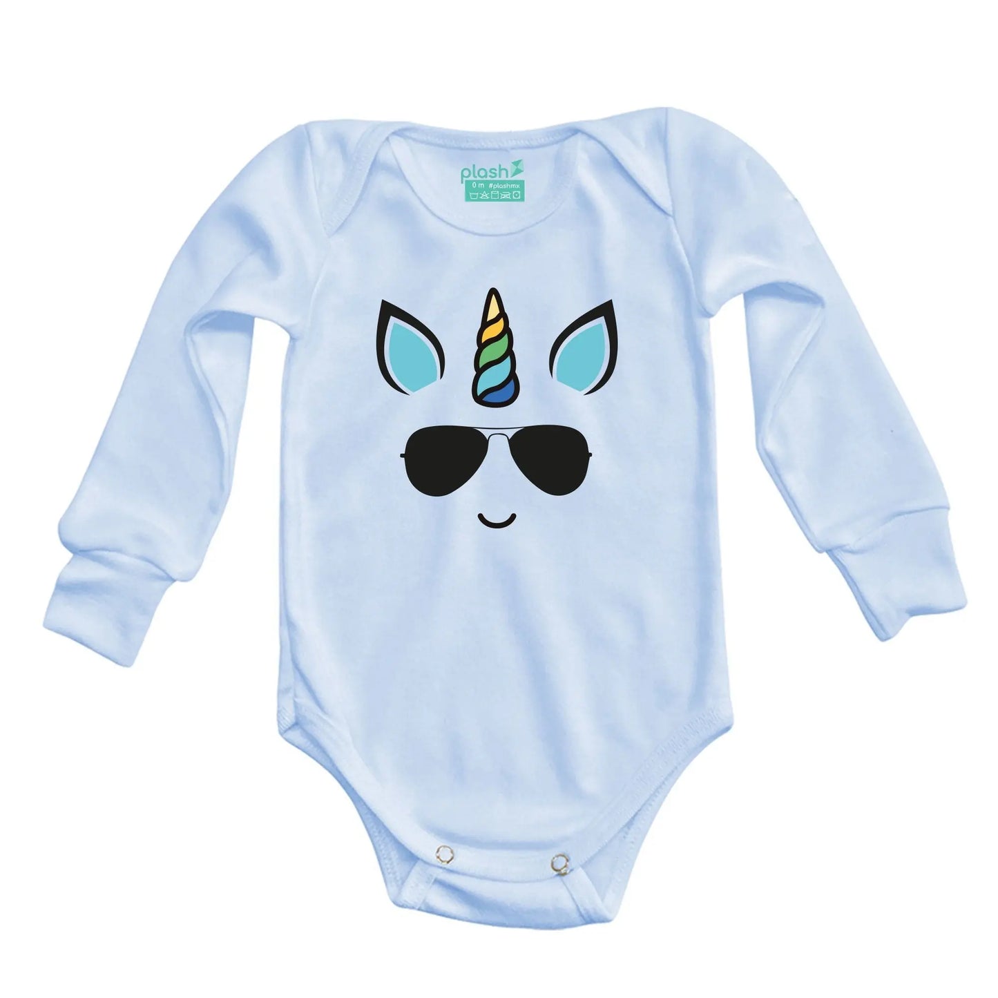 Body Bebé Mi Mamá Está Más Guapa Manga Larga / Azul / 24m - PLASH - uso