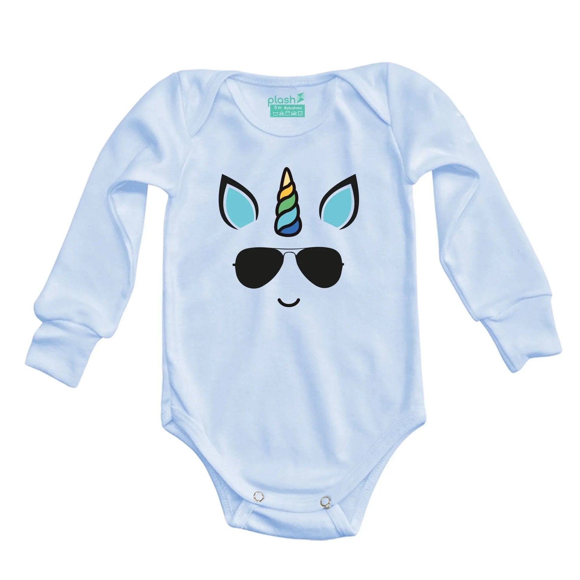 Body Bebé Mi Mamá Está Más Guapa Manga Larga / Azul / 24m - PLASH - uso
