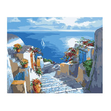 PINTA POR NUMERO 40X50 VACACIONES EN SANTORINI - Diako - vista lateral