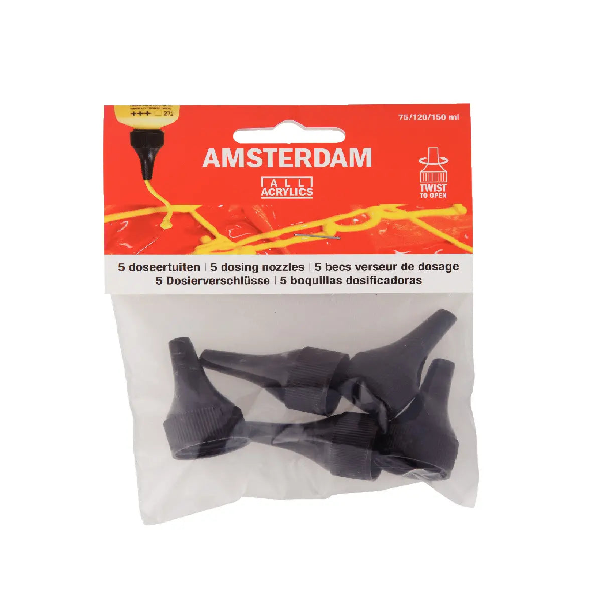 Amsterdam - Bolsa con 5 Boquillas para tubo de 120 ml - Royal Talens