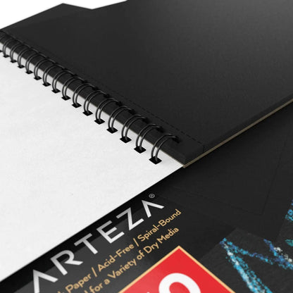 Block Papel Negro Bocetos Dibujo 23x30 30h Arteza - Coveme - accesorios