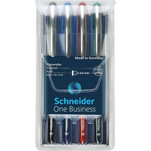 SCHNEIDER - ESTUCHE CON 4 BOLÍGRAFOS ROLLER ONE BUSINESS #06 - Schneider