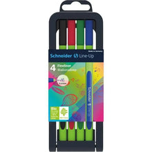 SCHNEIDER -ESTUCHE CON 4 MARCADORES PUNTA FINA - LINE-UP - Schneider