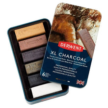 Carbón Xl Graphite Xl Charcoal Caja Metálica Derwent 6 C/u Café - Derwent