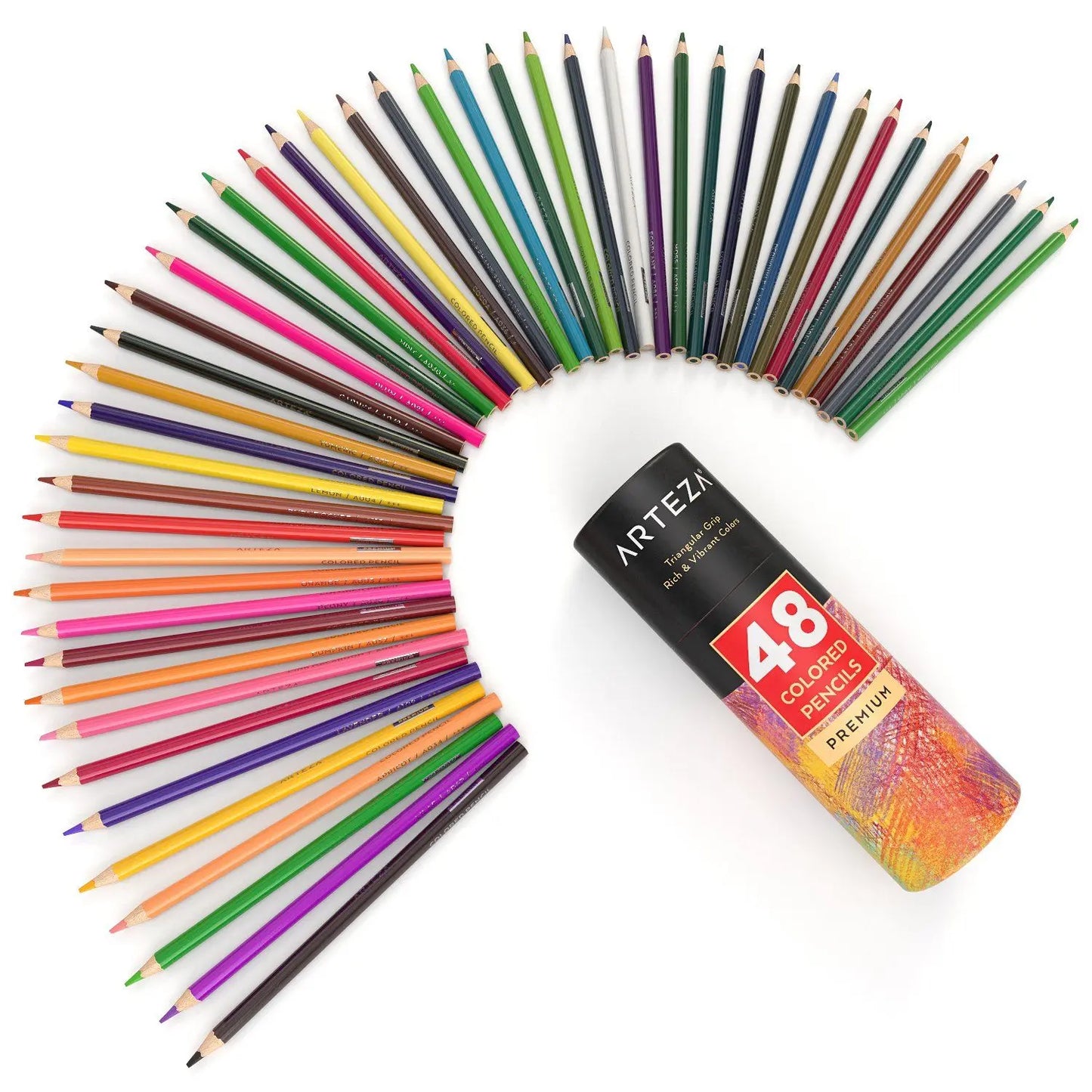 Set 48 Lápices Profesionales Colores Dibujo Arteza Premium - Arteza - contenido