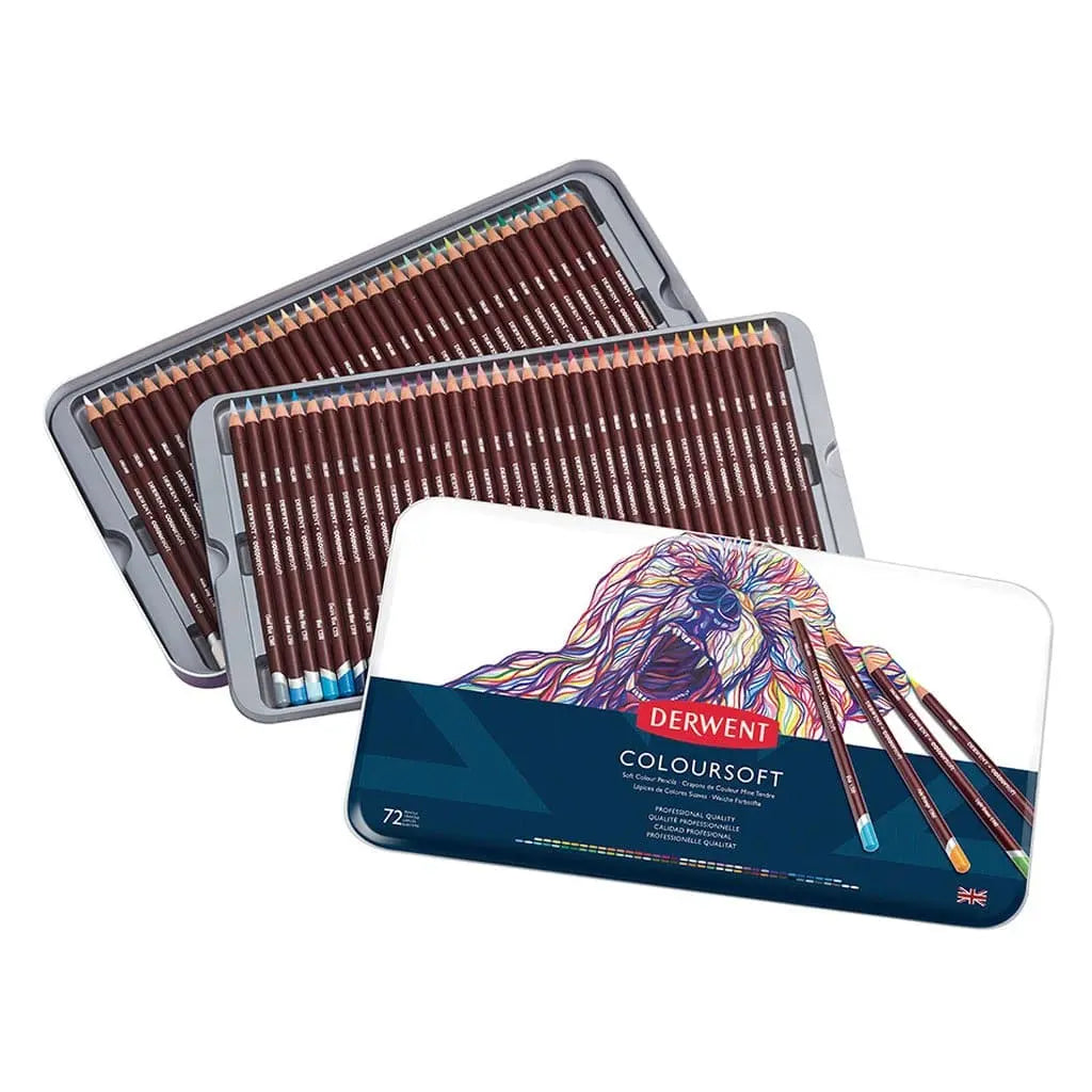 DERWENT - Caja metálica con 72 lápices coloursoft no. 0701029 - Derwent