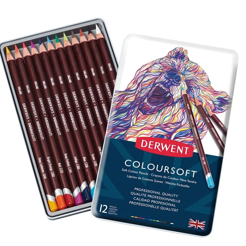Derwent - Caja metálica con 24 lápices coloursoft no. 0701027 Derwent - Caja metálica con 24 lápices coloursoft no. 0701027 - Derwent