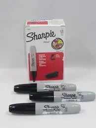 Marcador Permanente Sharpie Chisel Negro caja 12 piezas 1939487 - Sharpie
