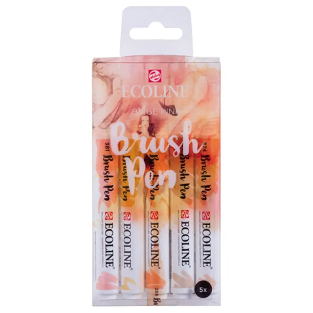 ECOLINE - Estuche brush pen 5 colores beige rosa n¬∞9911 Ecoline