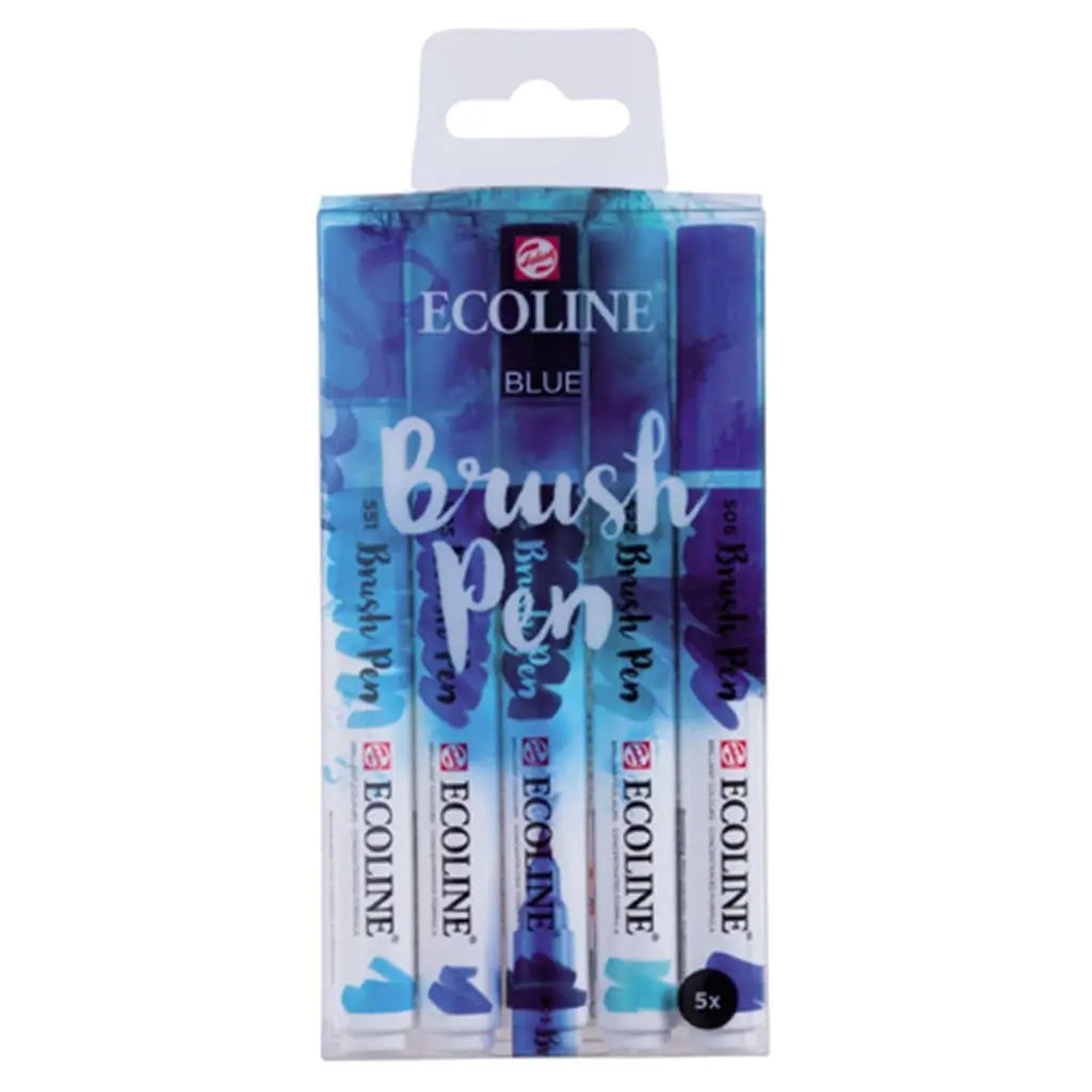 ECOLINE - Estuche brush pen 5 colores azul n¬∞9905 Ecoline