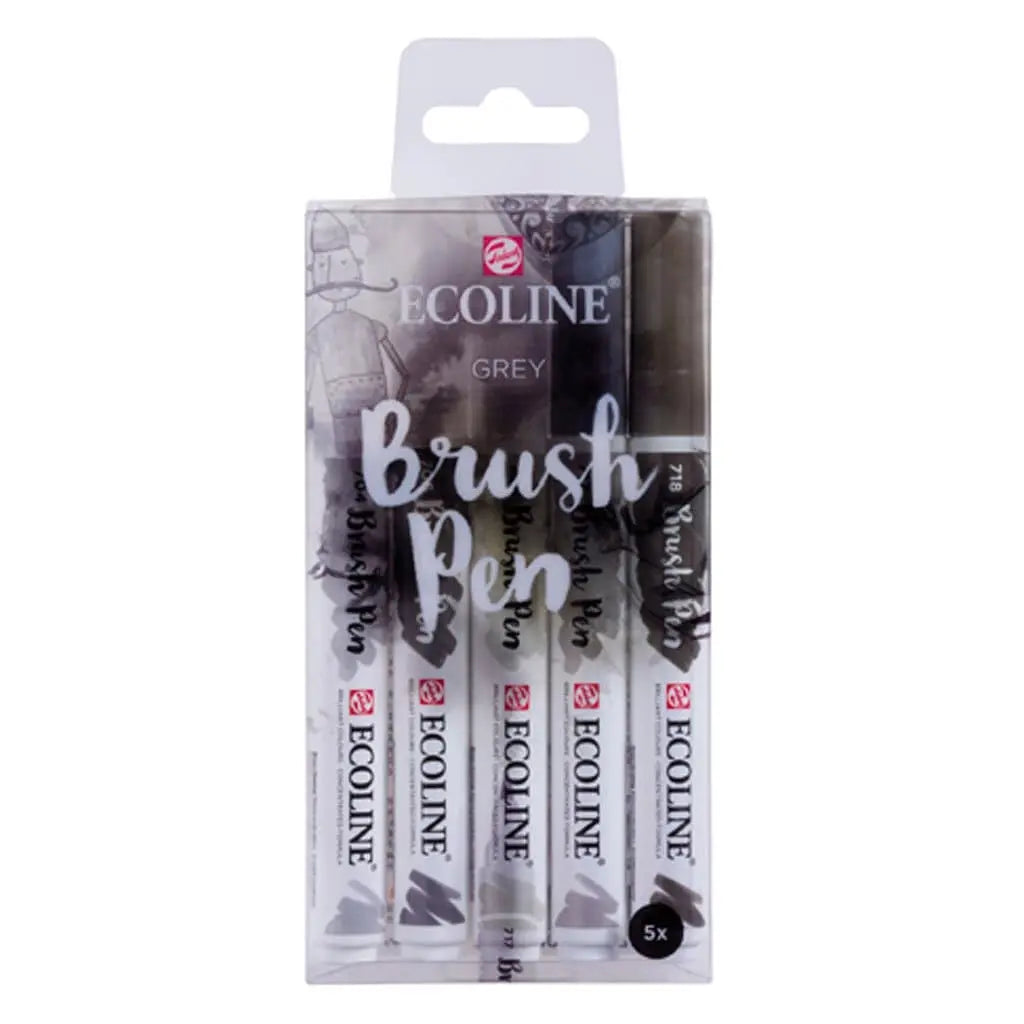 Set 5 Marcadores Pincel Ecoline Brush Pen Tonos Elegir Tonos grises - Ecoline - vista lateral