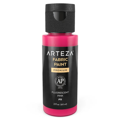 Set 24 Pintura Textil 60ml Arteza Color Básico Metal Bote - Arteza - empaque