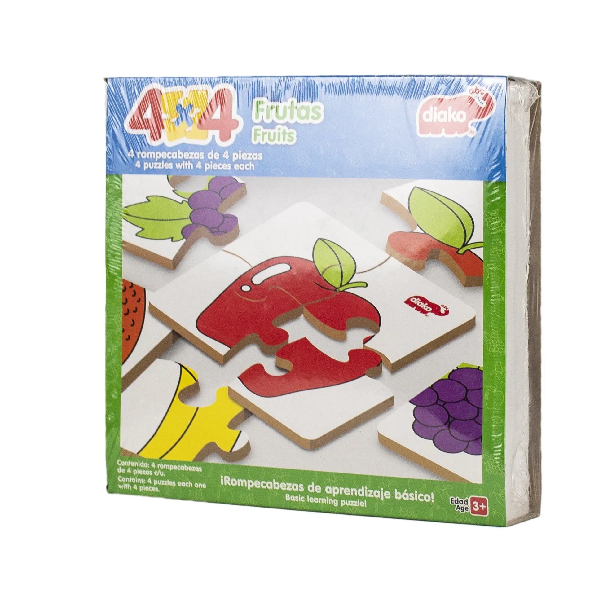 DIAKO 4 x 4 Frutas Rompecabezas 4 Piezas - Diako - contenido