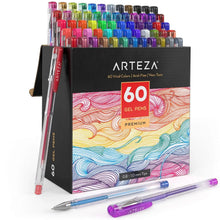 Set 60 Plumas Gel Metalicos Glitter Neon Pastel Arteza - Arteza - vista trasera