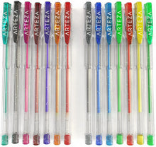 Set 14 Plumas De Gel Metallic Glitter Brillitos Arteza - Arteza