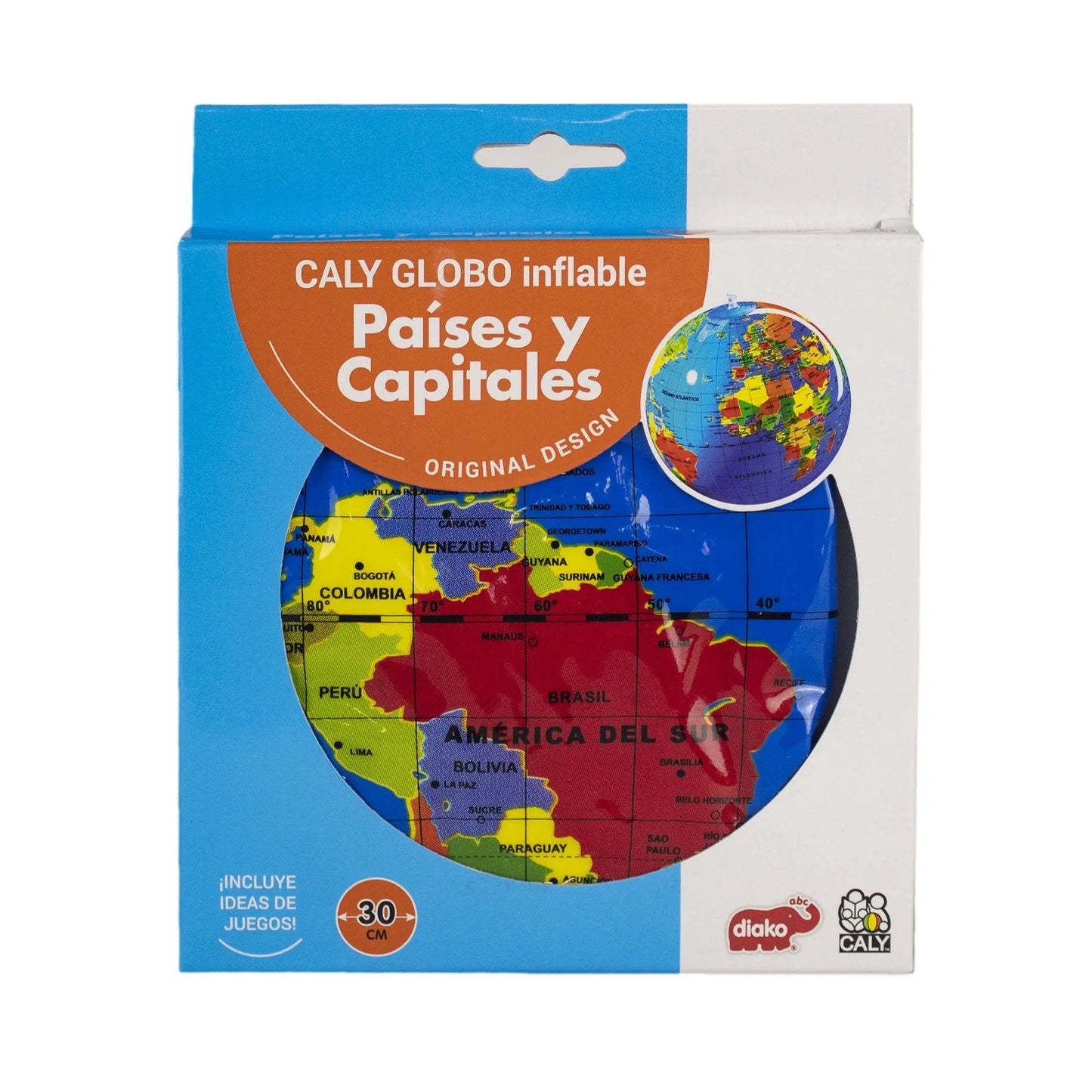 Educar Ivanna & PAU -Globo Inflable - Paises y Capitales - Diako - accesorios