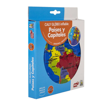 Educar Ivanna & PAU -Globo Inflable - Paises y Capitales - Diako