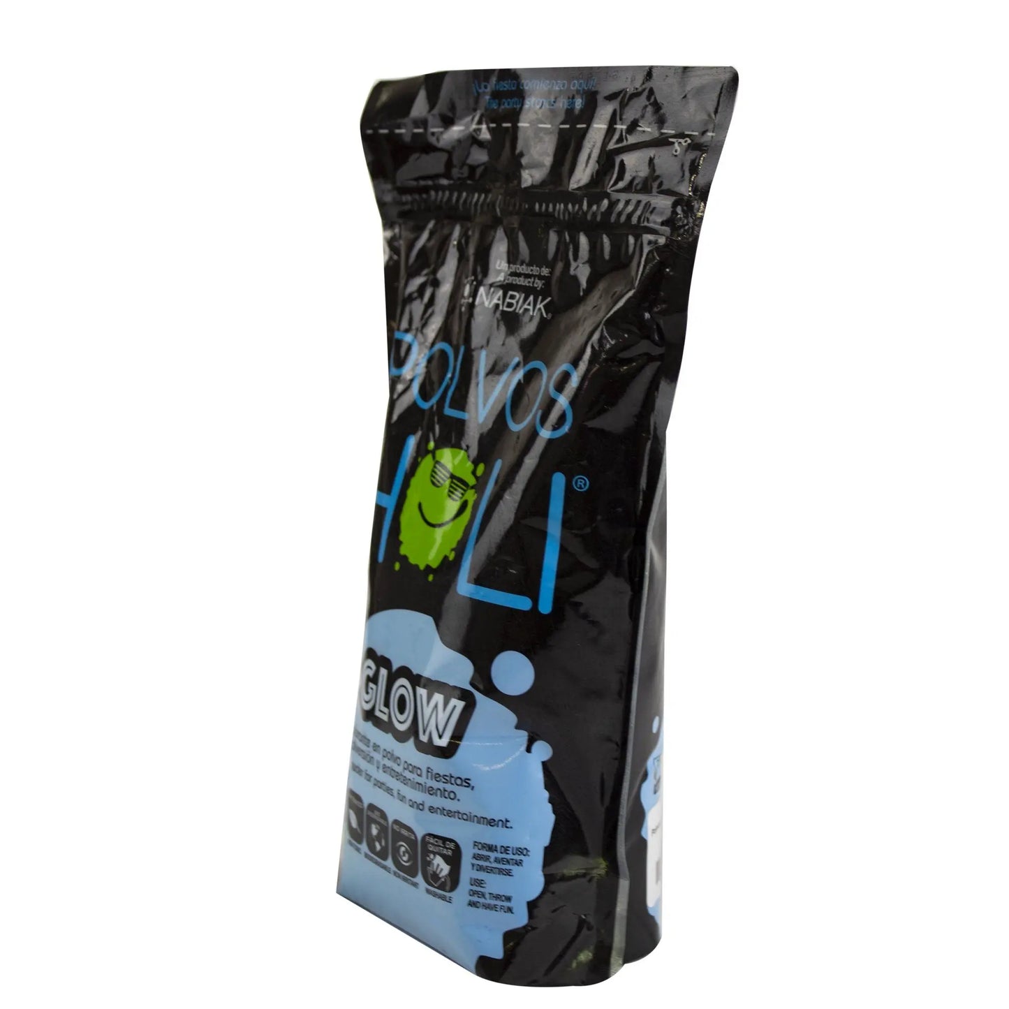 Polvos Holi Glow Azul Fluorescente Maxibolsa 650gr - Polvos Holi - detalle