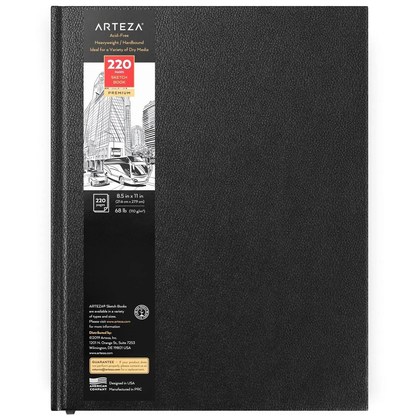 2 Sketchbook Cuaderno Dibujo 110h 68g Dura 21.6x27.9 Arteza - Coveme - vista lateral