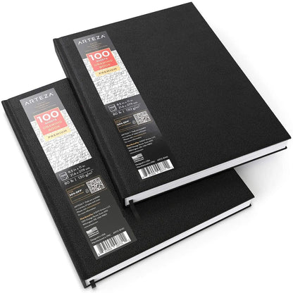 Set de 2 Sketchbook Cuaderno Dibujo 80h Pasta Dura 21.6x27.9 Arteza - Coveme - vista trasera
