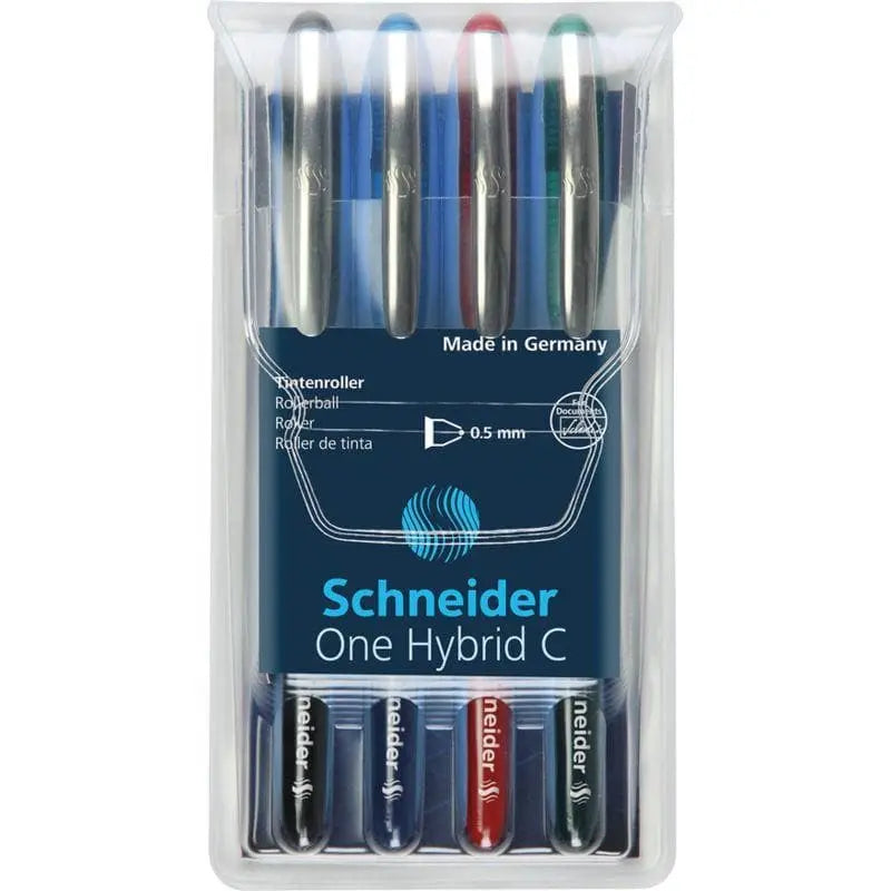 SCHNEIDER -ESTUCHE CON 4 BOLÍGRAFOS ROLLER ONEHYBRID C #05 - Schneider