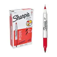 Marcador Permanente Sharpie Doble Punta Rojo 12 piezas 1805636 - Sharpie