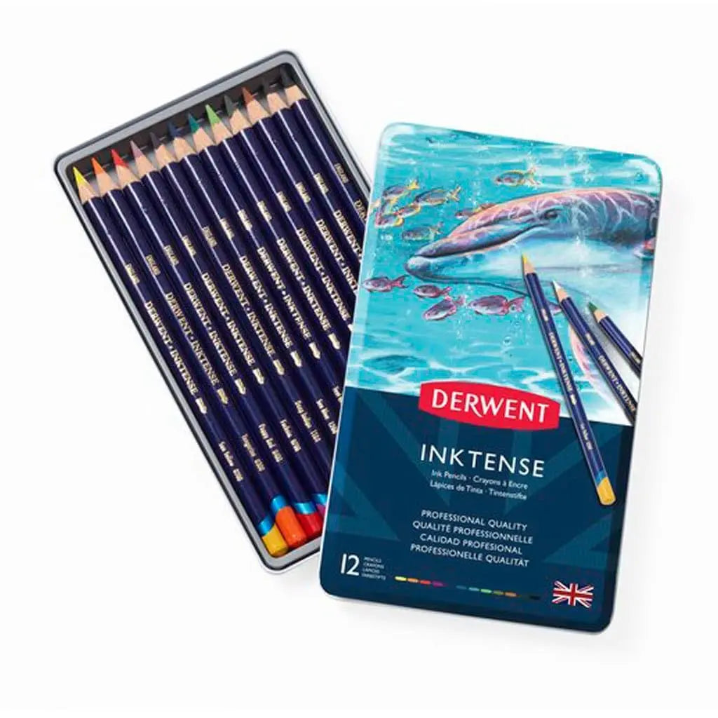 Derwent - Caja metálica con 12 lápices inktense no. 0700928 Derwent