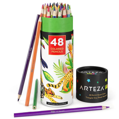 Set 48 Lápices Colores Dibujo Estuche Junior Kids Arteza - Arteza - uso