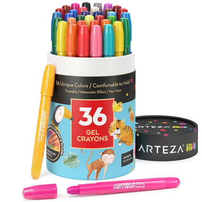 Set 36 Crayones Gel Twistables Niños Dibujo Colores Arteza - Arteza - detalle