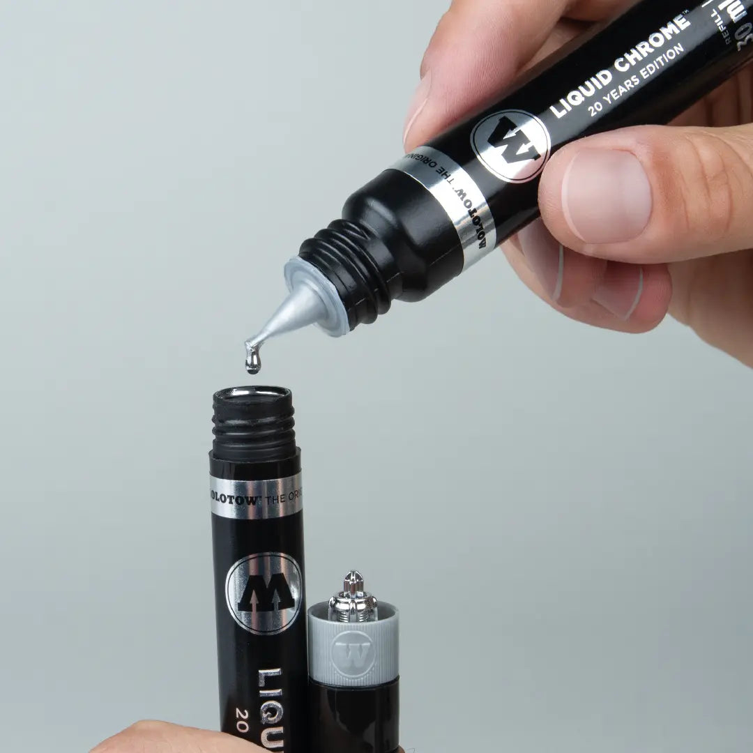 MOLOTOW - Refill liquid chrome 30 ml - Liquid Chrome - empaque