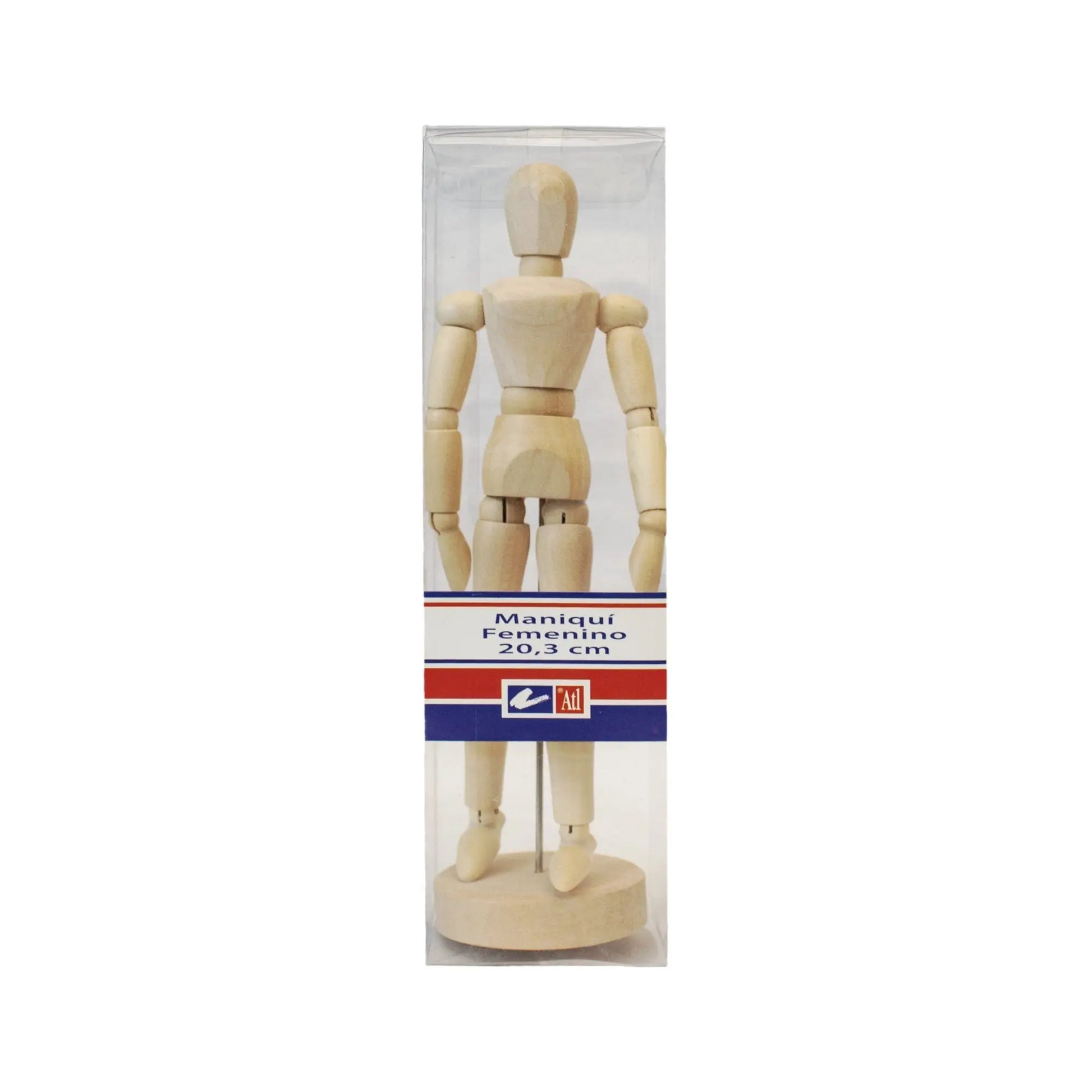 ATL - Maniquí masculino de madera articulado 20.3 cm - atl - vista trasera