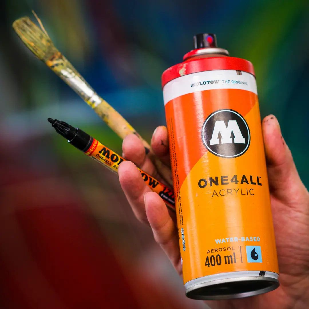 MOLOTOW - One4All Aerosol pintura acrílica 400 ml MAGENTA No.232 | #b71d5b | opaco | ? | mate / 400ML - Molotow - vista lateral